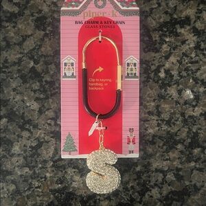 Gold and Silver Bag Charm Key Chain